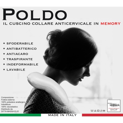 POLDO NECK PILLOW IN MEMORY FOAM FOR TRAVEL