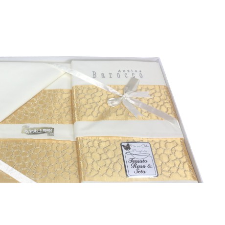 FICHE COMPLÈTE SHARON CONSEIL AVEC APPLIQUÉE OR JAUNE DOUBLE IDÉE DE MARIÉE