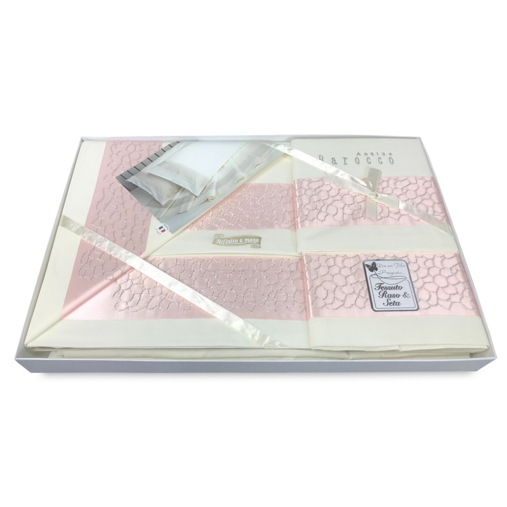 FICHE COMPLÈTE SHARON AVEC BORDURE APPLIQUÉE LIT ROSE IDÉE POUR LA MARIÉE FICHE COMPLÈTE SHARON AVEC BORDURE APPLIQUÉE LIT ROSE IDÉE POUR LA MARIÉE