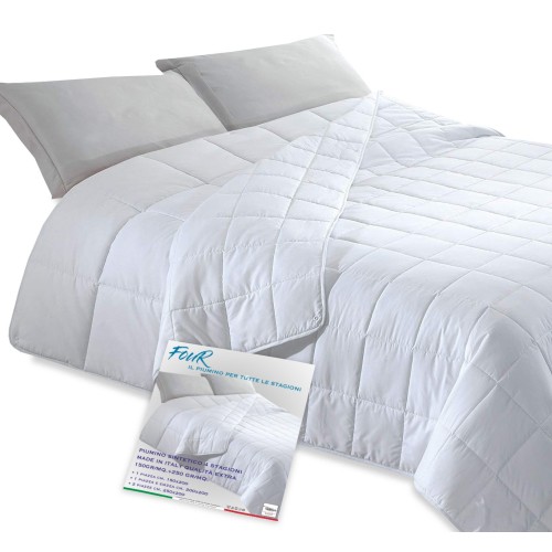 SYNTHETIC 4-SEASON DUVET FOUR MADE IN ITALY EXTRA QUALITY 150GR/SQM.+250 GR/SQM.
