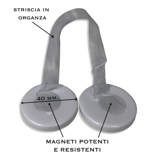 MAGNET GARDINENSTOPPER GRAU MAGNETE FÜR GARDINENSTOPPER PERLMUTT