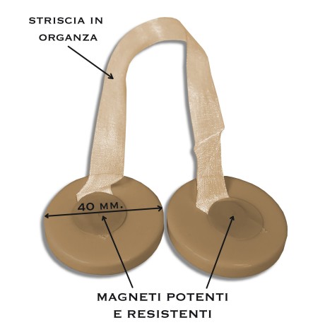 MAGNET GARDINENSTOPPER ELENA HASELNUSS MAGNETE FÜR GARDINEN GARDINENSTOPPER PERLMUTT