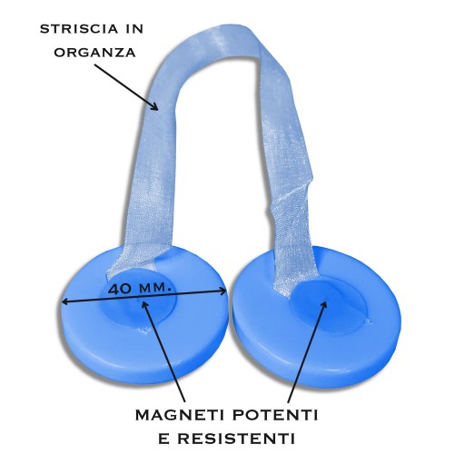 MAGNET GARDINENSTOPPER ELENA HELLBLAU MAGNETE FÜR GARDINEN GARDINENSTOPPER PERLMUTT