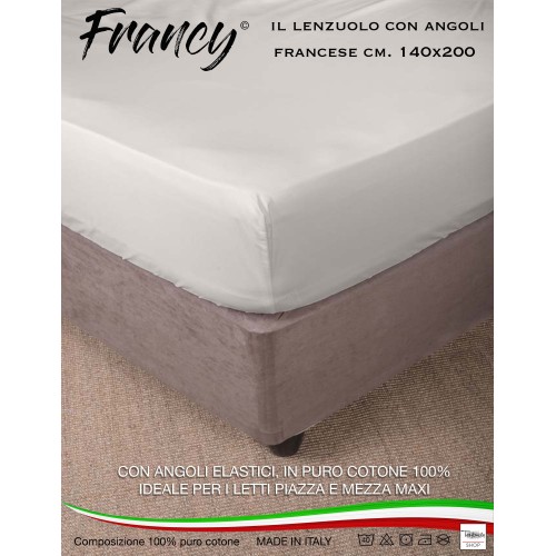 FEUILLE DE FRANCY AVEC LES COINS BEIGE FRANÇAIS 1 ET UN DEMI-CARRÉ DE 140 GRAND MAXI