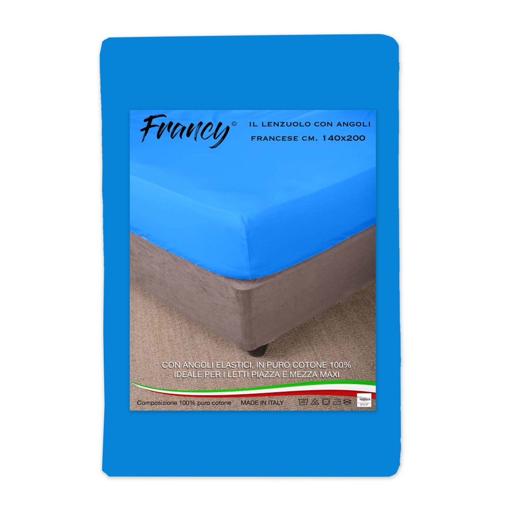 LENZUOLO FRANCY CON ANGOLI BLUETTE FRANCESE 1 PIAZZA E MEZZA GRANDE MAXI LENZUOLO FRANCY CON ANGOLI BLUETTE FRANCESE 1 PIAZZA E MEZZA GRANDE MAXI