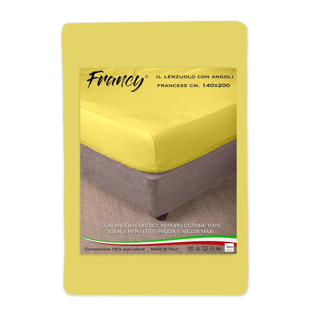 LENZUOLO FRANCY CON ANGOLI GIALLO FRANCESE 1 PIAZZA E MEZZA GRANDE MAXI LENZUOLO FRANCY CON ANGOLI GIALLO FRANCESE 1 PIAZZA E MEZZA GRANDE MAXI