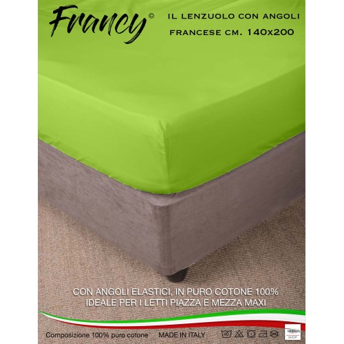 FRANCY SHEET WITH FRENCH ACID GREEN CORNERS 1 AND A HALF LARGE MAXI