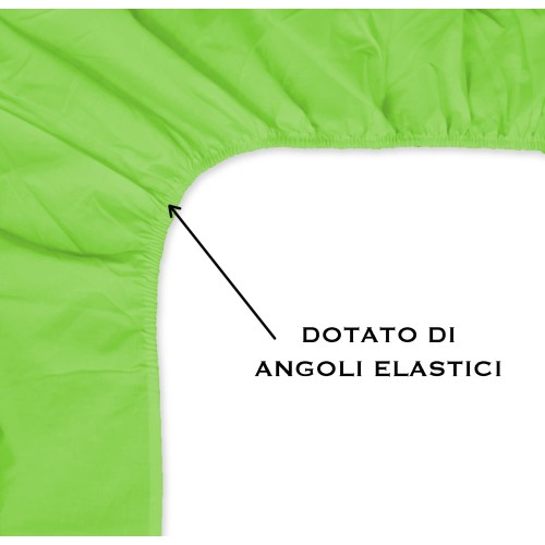 SÁBANA FRANCY CON ESQUINAS VERDE ÁCIDO FRANCÉS 1 MAXI Y MEDIO GRANDE