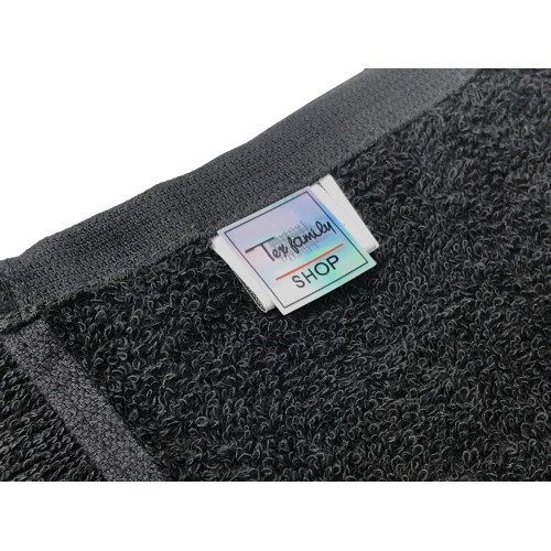 LOT DE 5 SERVIETTES NOIRES EN ÉPONGE POUR INSTITUT DE BEAUTÉ SALON DE COIFFURE 50 x 100 CM