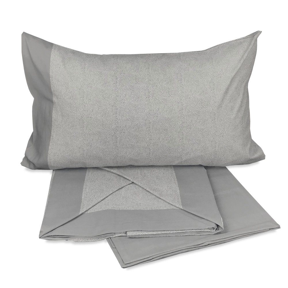LES DRAPS DE LIT BORBONESE GRIS EN PUR COTON LES DRAPS DE LIT BORBONESE GRIS EN PUR COTON
