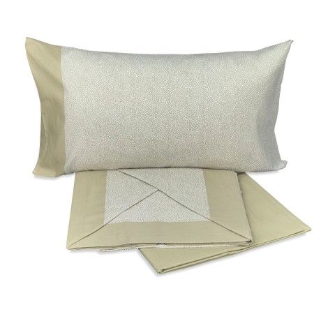 LES DRAPS DE LIT BORBONESE BEIGE EN PUR COTON