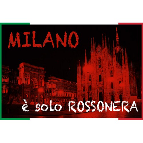 TAGESDECKE tex family WE ARE AC MILAN gesteppt SINGLE 1 QUADRAT und Postkarte MILANO IS