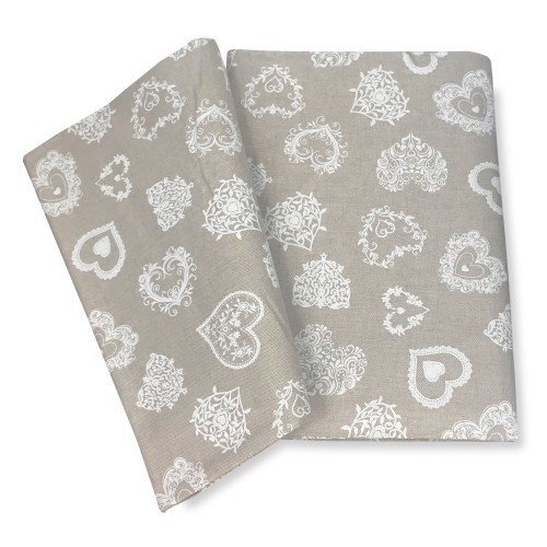 HOUSSE D’AMEUBLEMENT GRAN SCARF couvre-lit HOUSSE DE CANAPÉ tissu DORY WHITE HEART