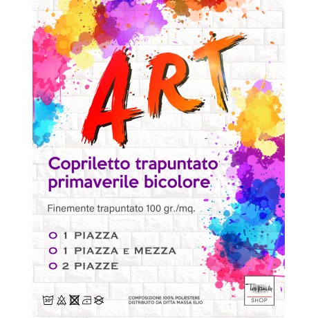 COLCHA ACOLCHADA ART COLOR LISO BICOLOR