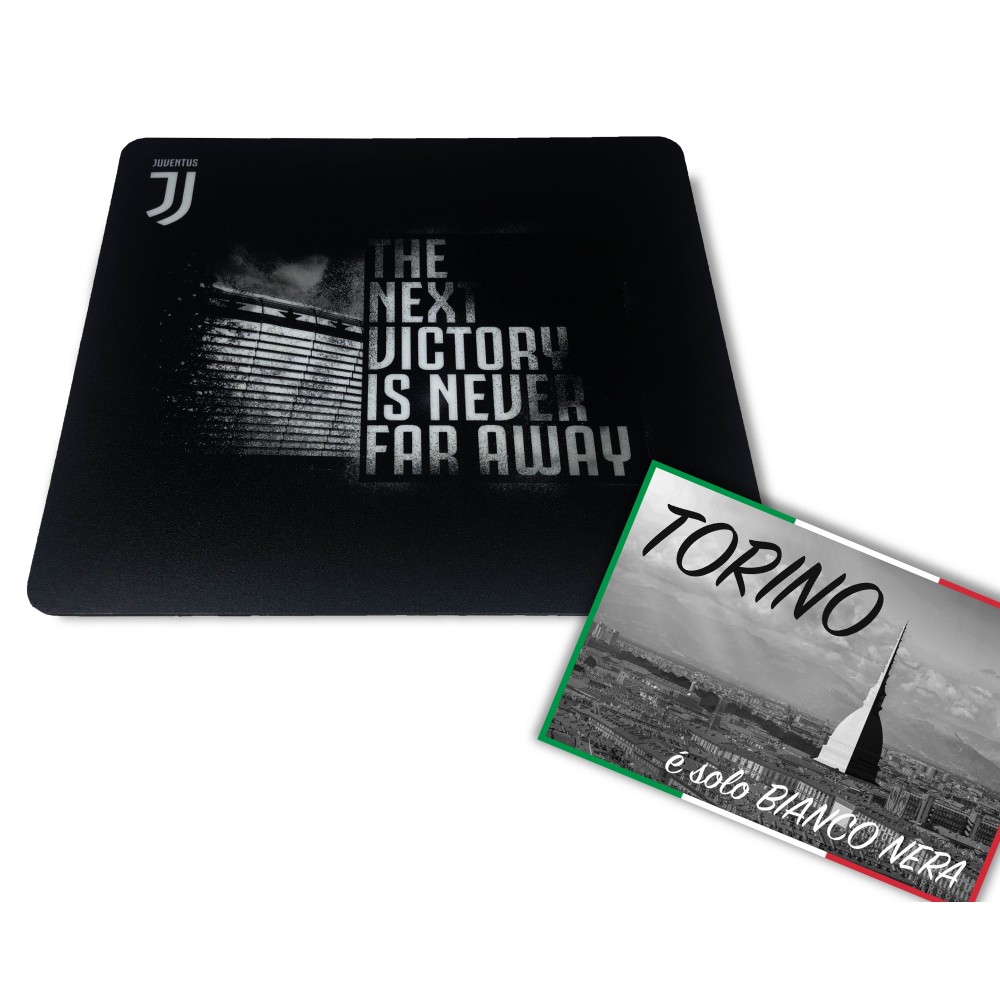 20 x 23 cm official product Tappetino Compatibile con Juventus bianconeri Mousepad Mouse Pad Dimensione 