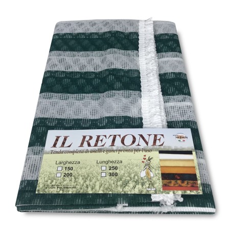 TOLDO MOSQUITERA DE EXTERIOR, JARDÍN RETONE RAYA VERDE EN DOS TAMAÑOS