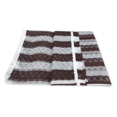 OUTDOOR MOSQUITO NET AWNING, GARDEN RETONE BROWN STRIPE IN TWO SIZES