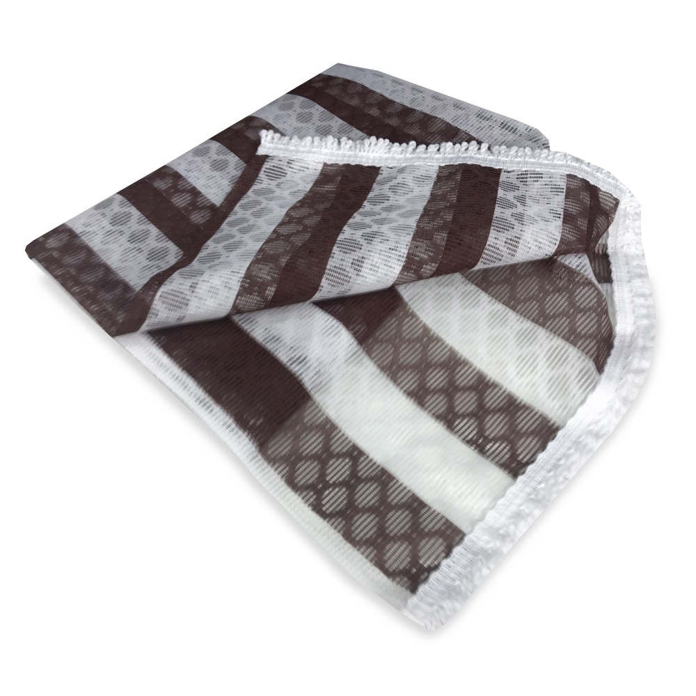 GARDEN GARDEN mesh net curtain BROWN stripe in two sizes