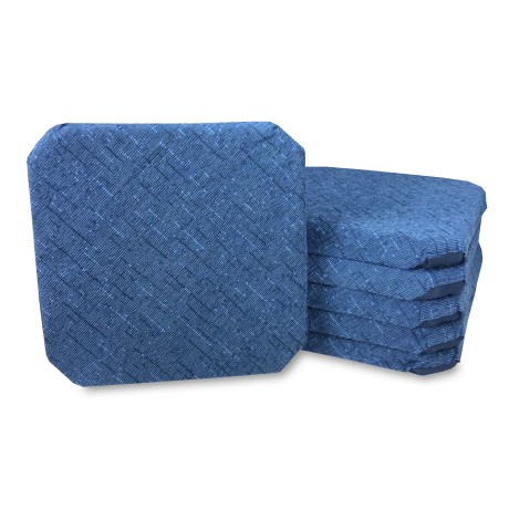 CHAIR COVER WITH SOLID COLOR WINGS IN BLUE CHENILLE FABRIC