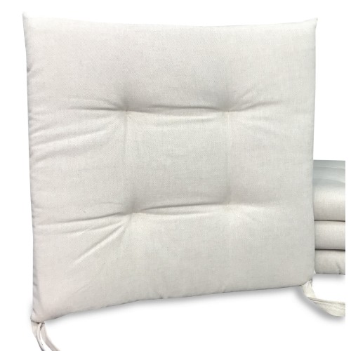 FUNDA DE SILLA MORBIDENE DORY COJÍN DE SILLA COLOR LISO BEIGE CRUDO