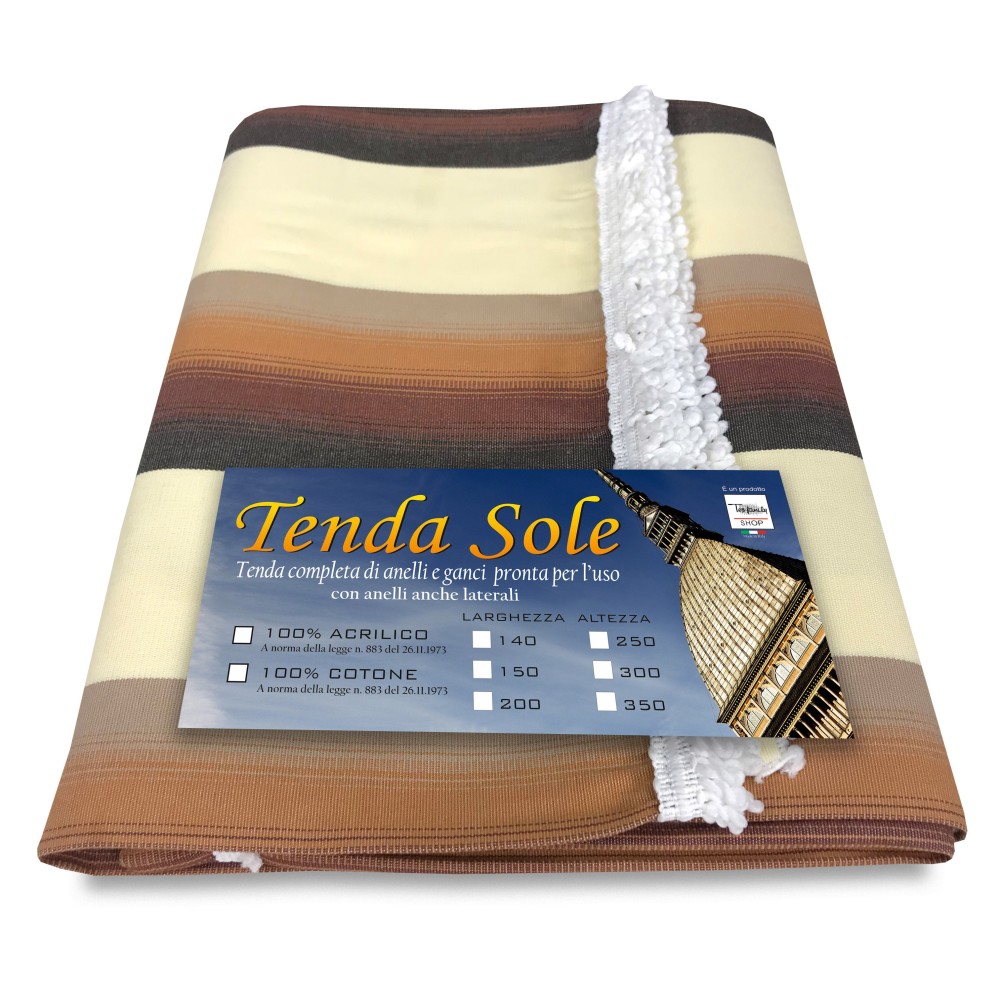 TENDA SOLE DA ESTERNO GIARDINO BALCONE MESSICO MARRONE confezionata LARGA 2 METRI TENDA SOLE DA ESTERNO GIARDINO BALCONE MESSICO MARRONE confezionata LARGA 2 METRI