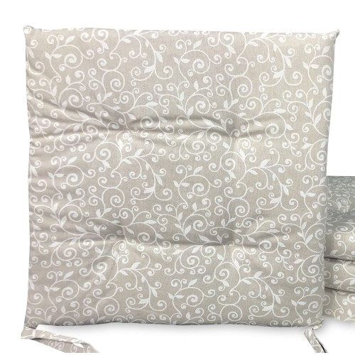 CHAIR COVER MORBIDENE DORY ARABESQUE WHITE