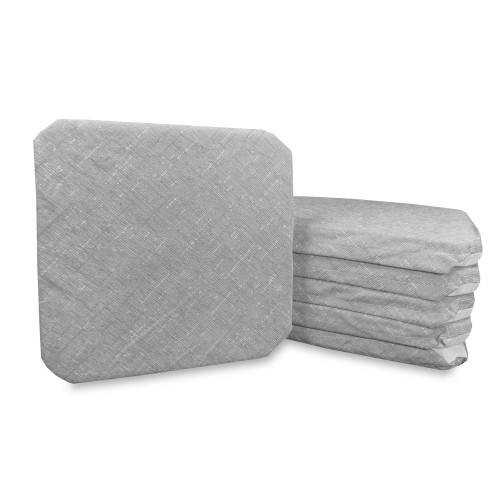 CHAIR COVER WITH SOLID COLOR WINGS IN GRAY CHENILLE FABRIC