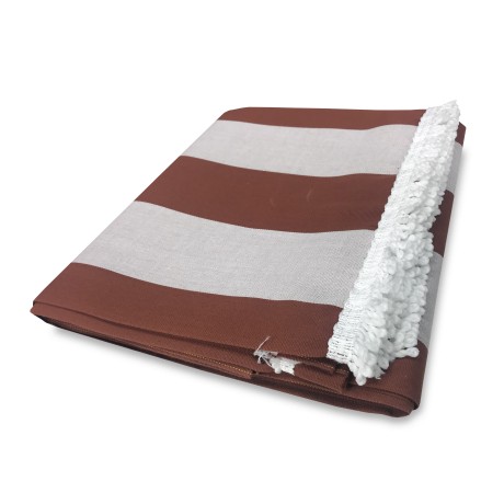 OUTDOOR AWNING GARDEN BALCONY BROWN EVEN STRIPE PACKAGED