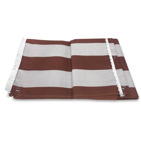 OUTDOOR AWNING GARDEN BALCONY BROWN EVEN STRIPE PACKAGED