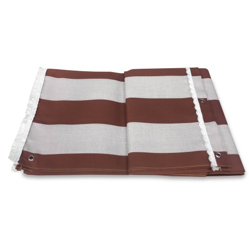 OUTDOOR AWNING GARDEN BALCONY BROWN EVEN STRIPE PACKAGED