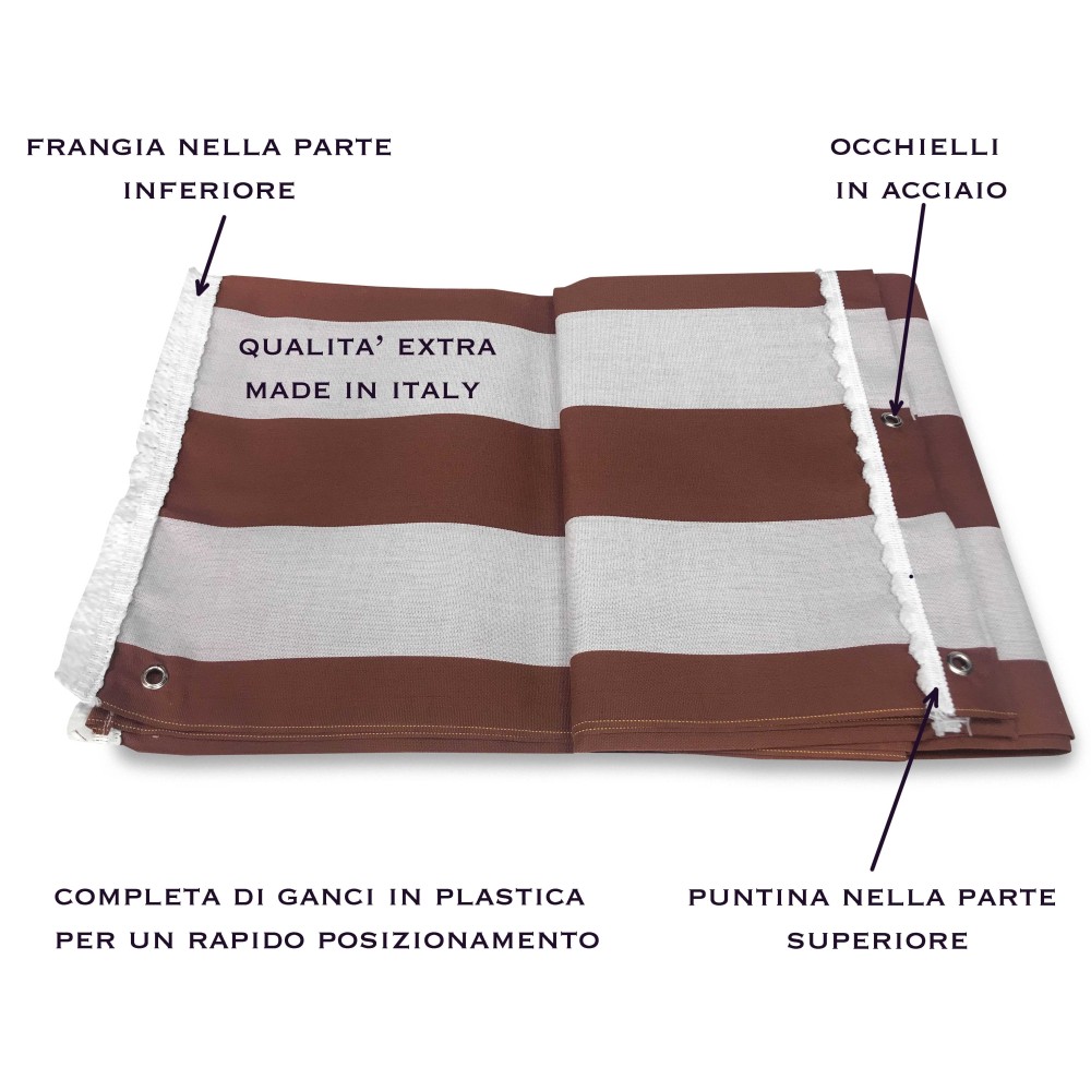 OUTDOOR-MARKISE GARTEN BALKON Streifen EVEN BRAUN Verpackt