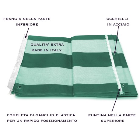 TOLDO DE EXTERIOR JARDÍN BALCÓN INCLUSO RAYA VERDE EMPAQUETADO
