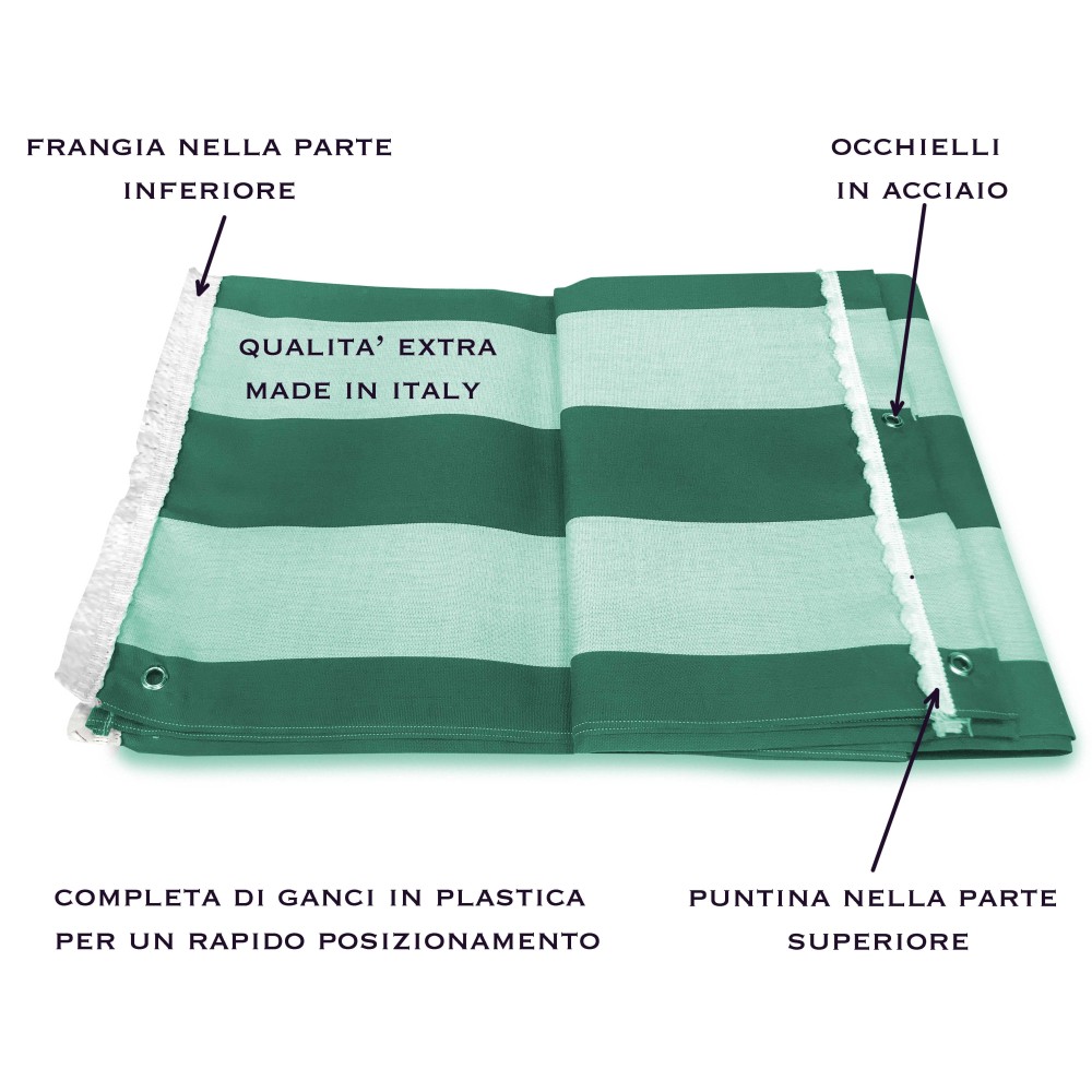 OUTDOOR Garten BALKON Streifen EVEN GREEN Markise verpackt