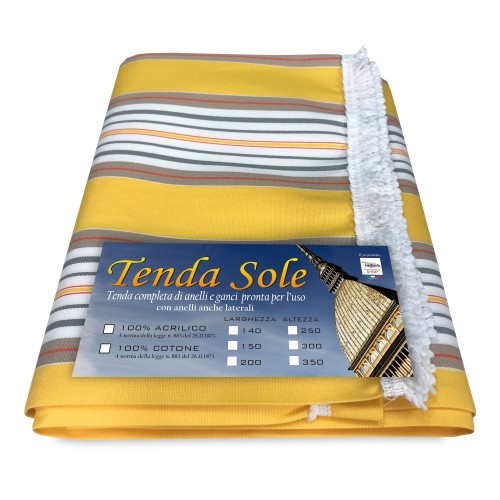 EXTERIOR Jardín BALCÓN Toldo Raya AMARILLA Empaquetado