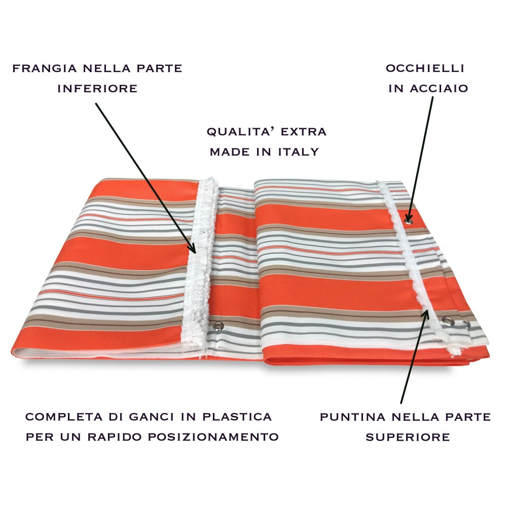 TOLDO BALCÓN JARDÍN EXTERIOR Righino ORANGE Empaquetado