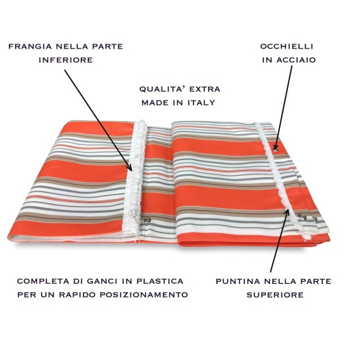 OUTDOOR Garden BALCONY AWNING Righino ORANGE Packaged