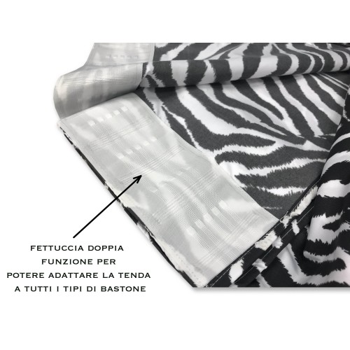 ZEBRA ZEBRA VORHANG WEISS SCHWARZ CM. 140X280 HERGESTELLT IN ITALIEN