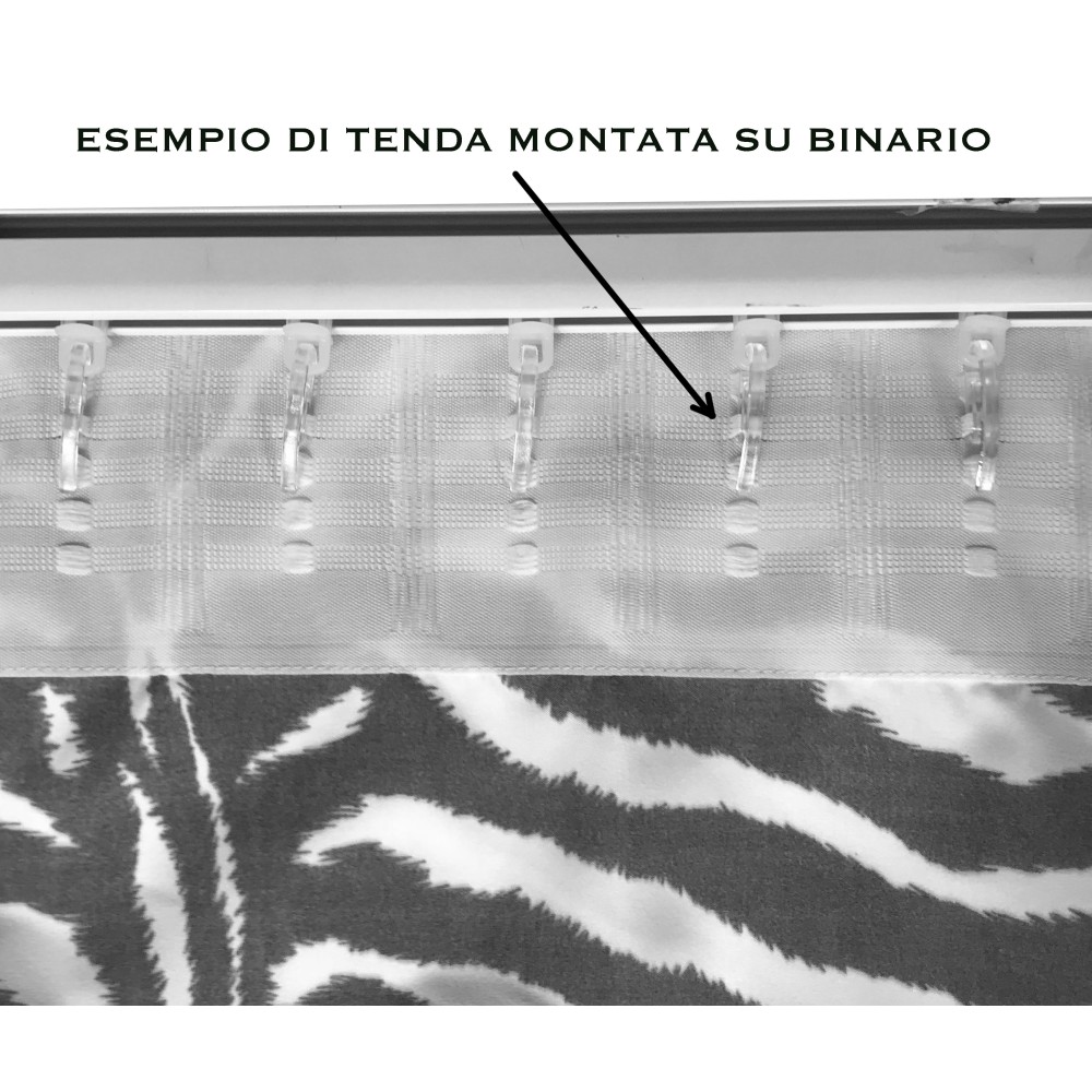 ZEBRA ZEBRA CURTAIN WHITE BLACK CM. 140X280 MADE IN ITALY