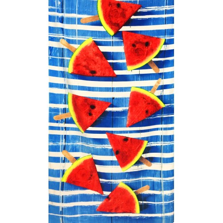 WATERMELON BEACH TOWEL ICE CREAM LARGE SIZE CM.80x160 with beach backpack