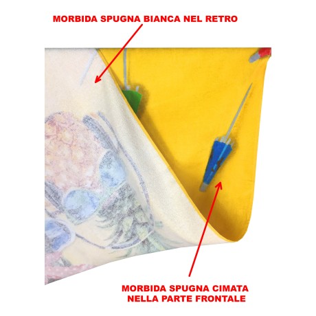 SERVIETTE DE PLAGE PHOTO ÉPONGE GRANDE TAILLE, LE CM. 80x160 ANANAS SON plein de sac à dos de plage