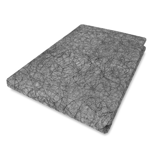 PAIRE DE RIDEAUX EN VERRE FÉES GRIS ARGENT ORGANZA D'UN MILLIER DE FILS