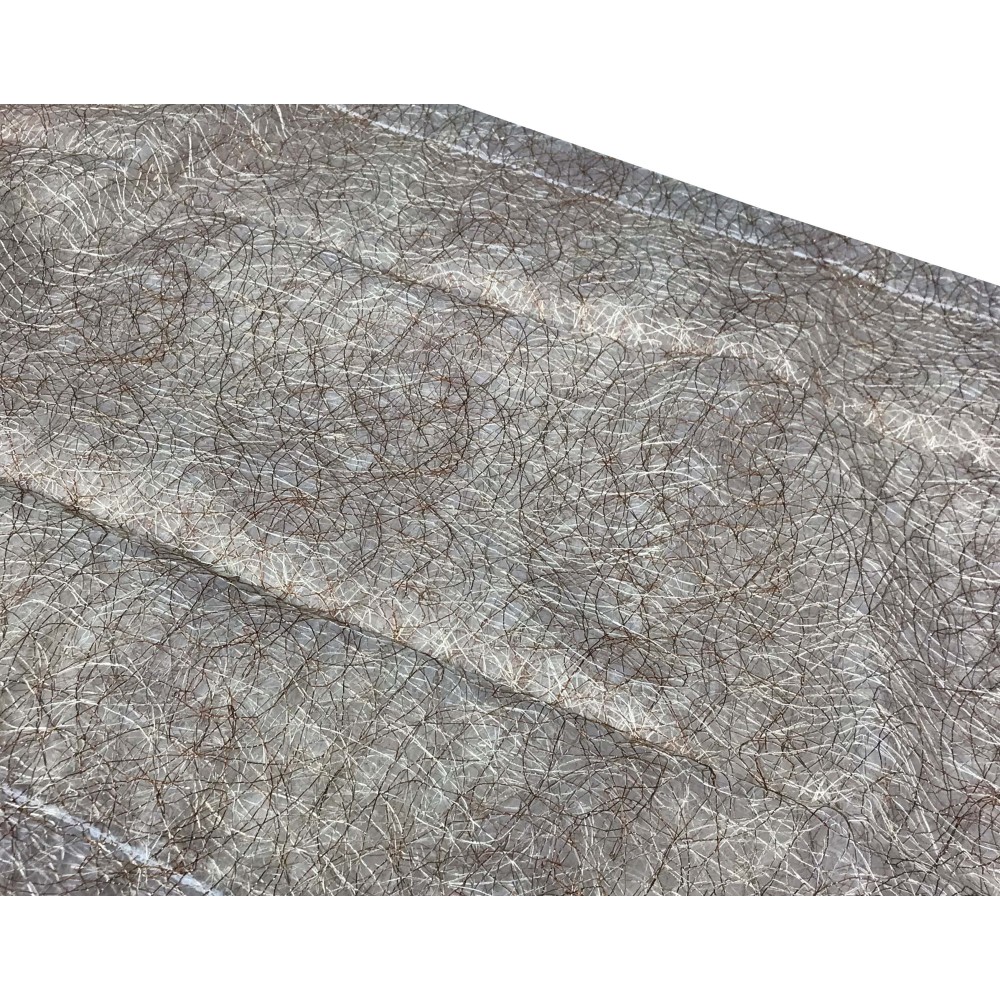 COPPIA TENDINA VETRO FATA MARRONE ORGANZA MILLE FILI