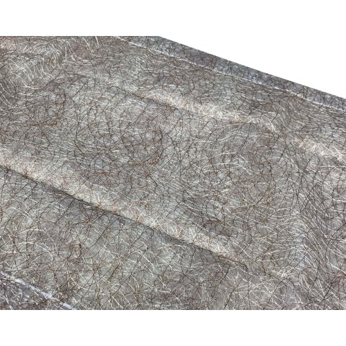 COPPIA TENDINA VETRO FATA MARRONE ORGANZA MILLE FILI