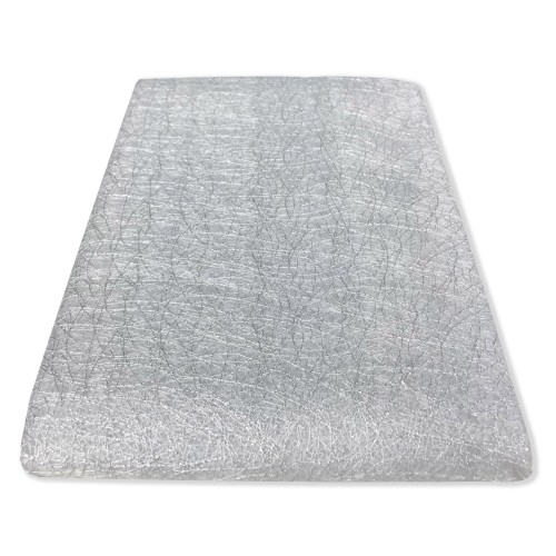 PAIRE DE RIDEAUX EN VERRE DE FÉE EN ORGANZA BLANC D'UN MILLIER DE FILS