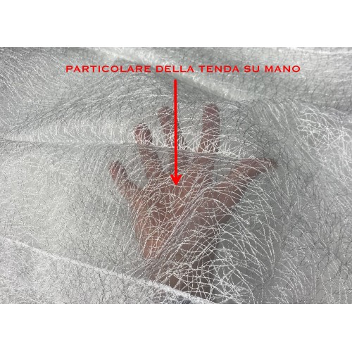 PAIRE DE RIDEAUX EN VERRE DE FÉE EN ORGANZA BLANC D'UN MILLIER DE FILS