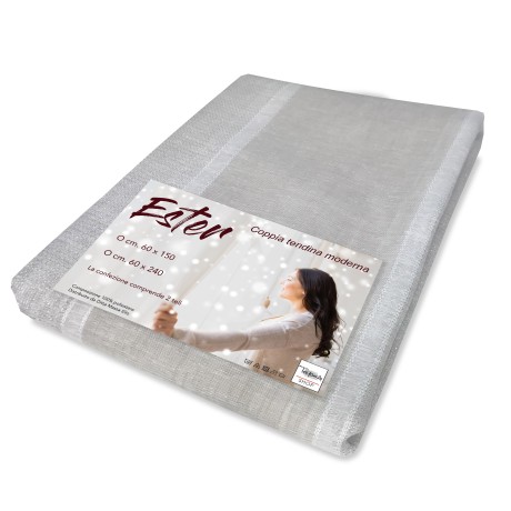 PAR DE CORTINAS DE CRISTAL EXTERIOR BEIGE 60 cm de ancho