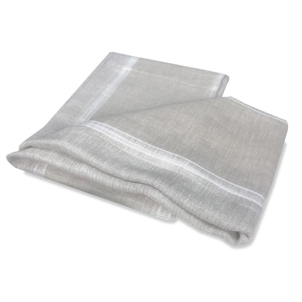 PAIR OF BEIGE EXTERNAL GLASS CURTAIN 60 cm wide