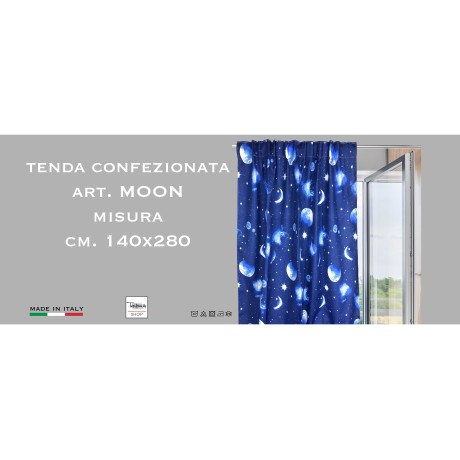 MOND MONDZELT BLAUE PLANETEN CM. 140X280 HERGESTELLT IN ITALIEN