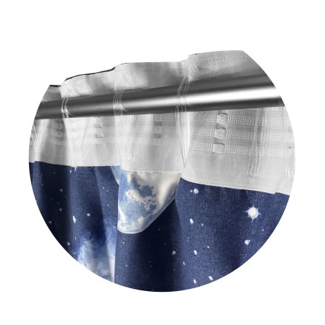 MOND MONDZELT BLAUE PLANETEN CM. 140X280 HERGESTELLT IN ITALIEN