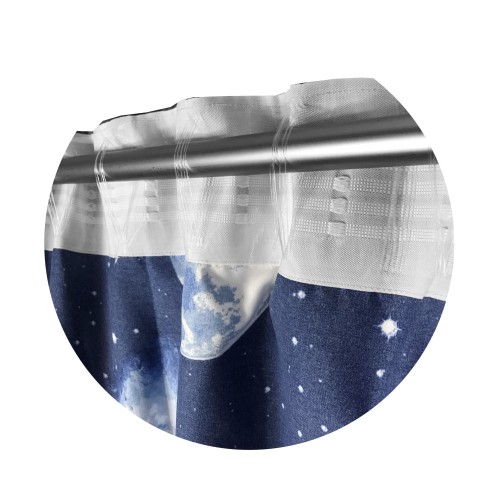 MOND MONDZELT BLAUE PLANETEN CM. 140X280 HERGESTELLT IN ITALIEN